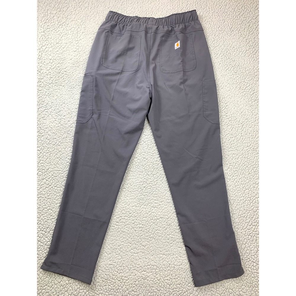 Carhartt Force Cross-Flex Scrub Pants Womens M Gray Cargo Medical Nurse C53210 - Picture 3 of 9
